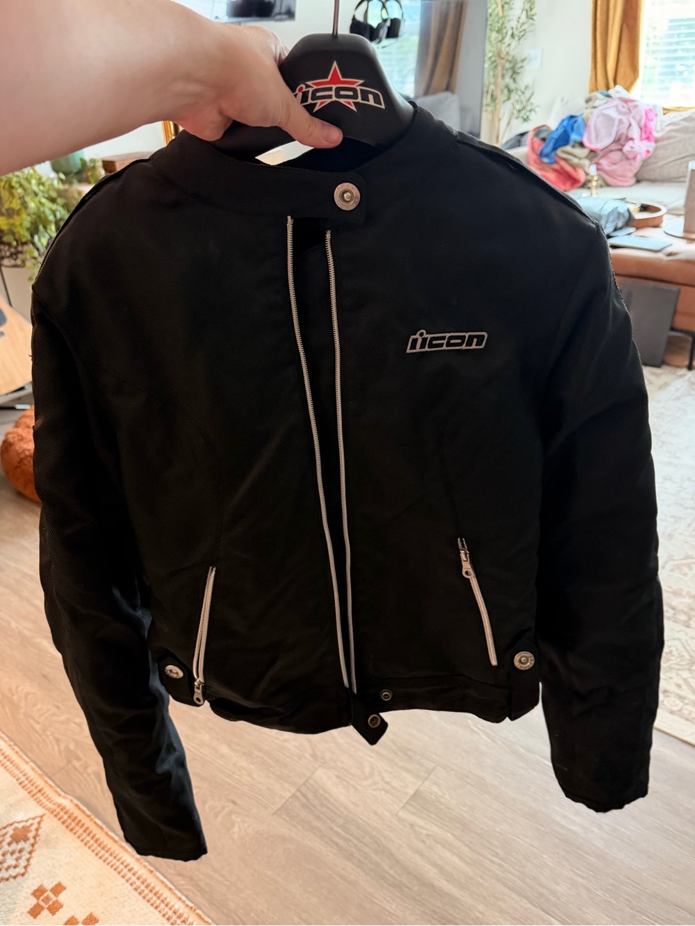 ICON Black Motorcycle Women’s Jacket